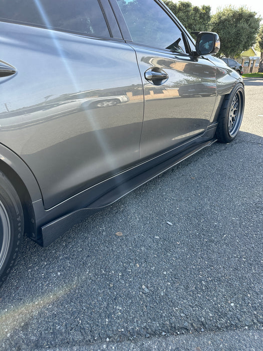 Carbon fiber side skirts