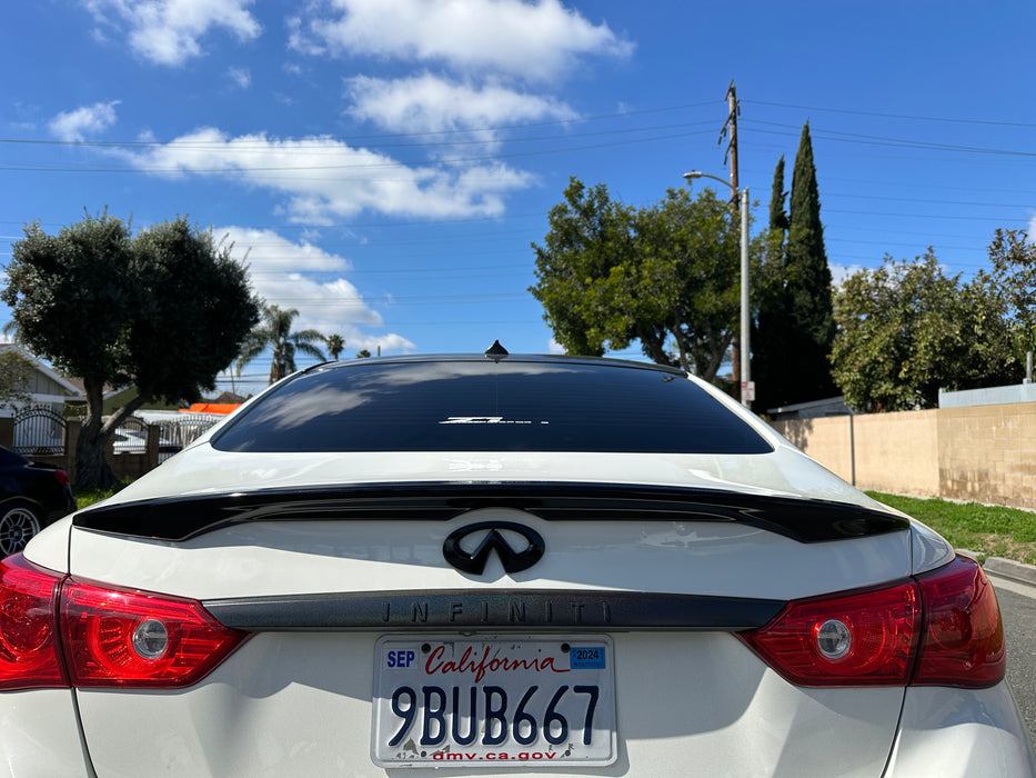 Q50 Oem style gloss black spoiler