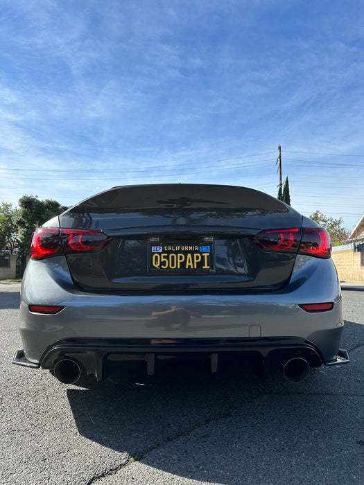 Q50 Rear diffuser carbon extension pieces