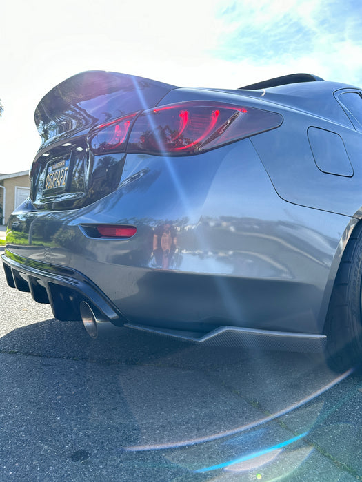 Q50 Rear diffuser carbon extension pieces
