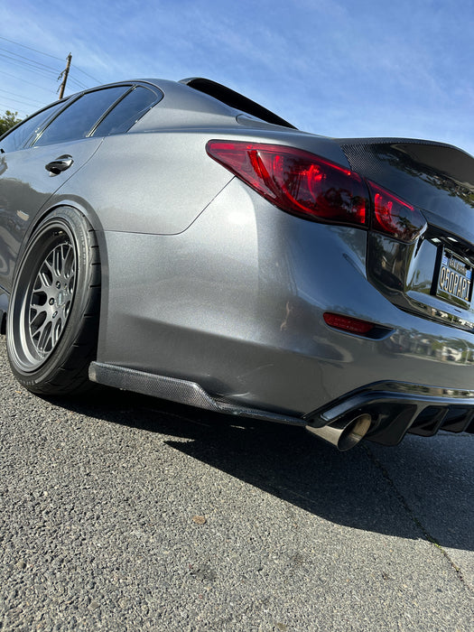 Q50 Rear diffuser carbon extension pieces