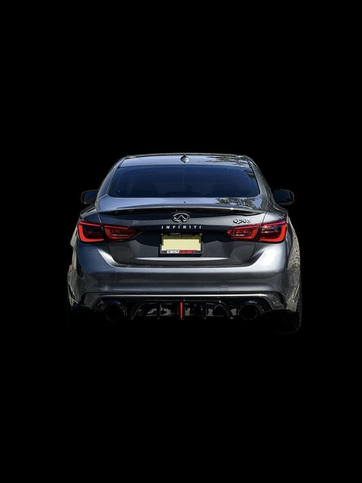 Gloss black rear diffuser