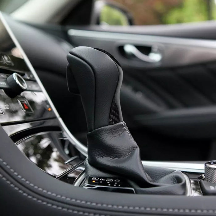 Q50 carbon fiber shift knob cover