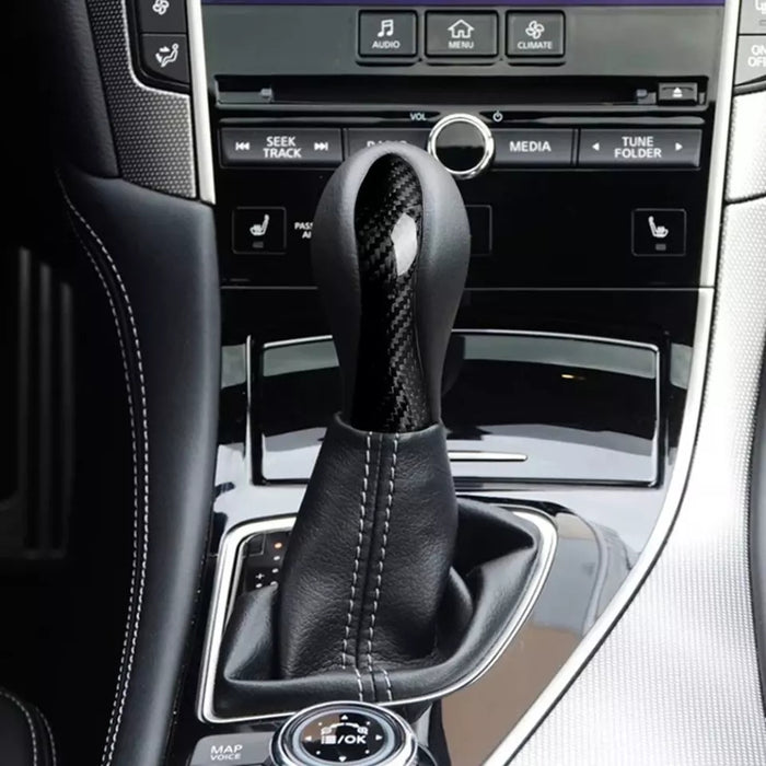 Q50 carbon fiber shift knob cover