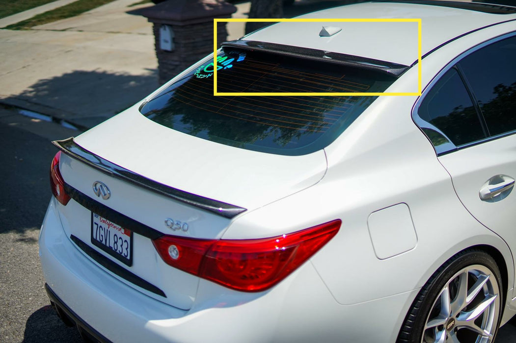 Carbon fiber q50 Rear Window visors