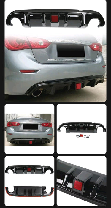 Gloss black rear diffuser