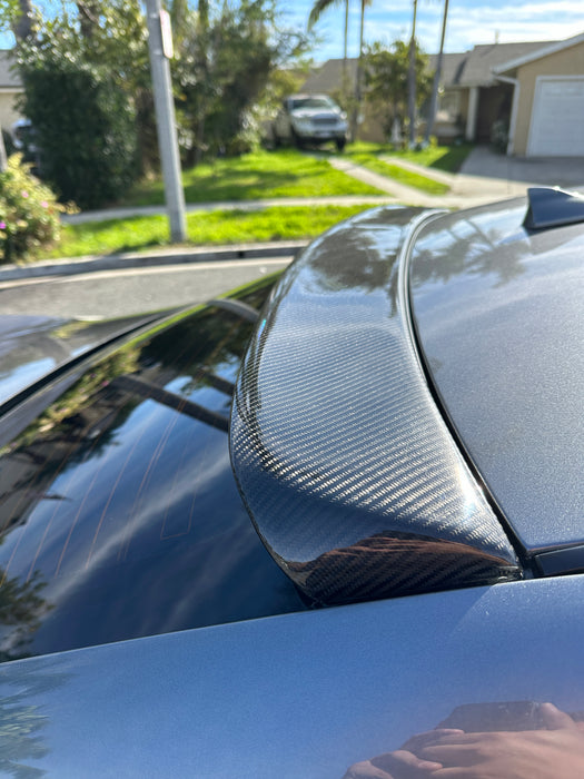 Racing_Gear Real Carbon Fiber Sun Rain Shade Window Visors For 2014-2018 Infiniti Q50 – 4 Piece Set