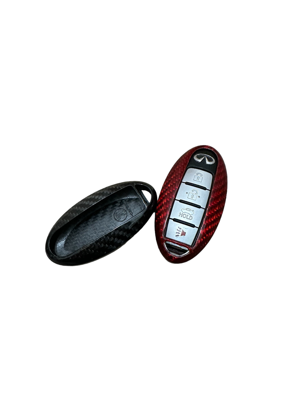 Custodia Portachiavi In Carbonio Per Audi – Cover TPU Rossa – Protezione Anti Graffio E Anti Urto