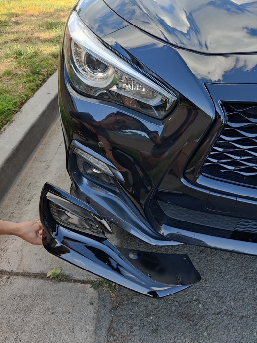 thumbnail image 2 of Carbon Fiber Look Fog Light Bezel For Infiniti Q50 Sport 2018-2023 – Pair 2 of 6
